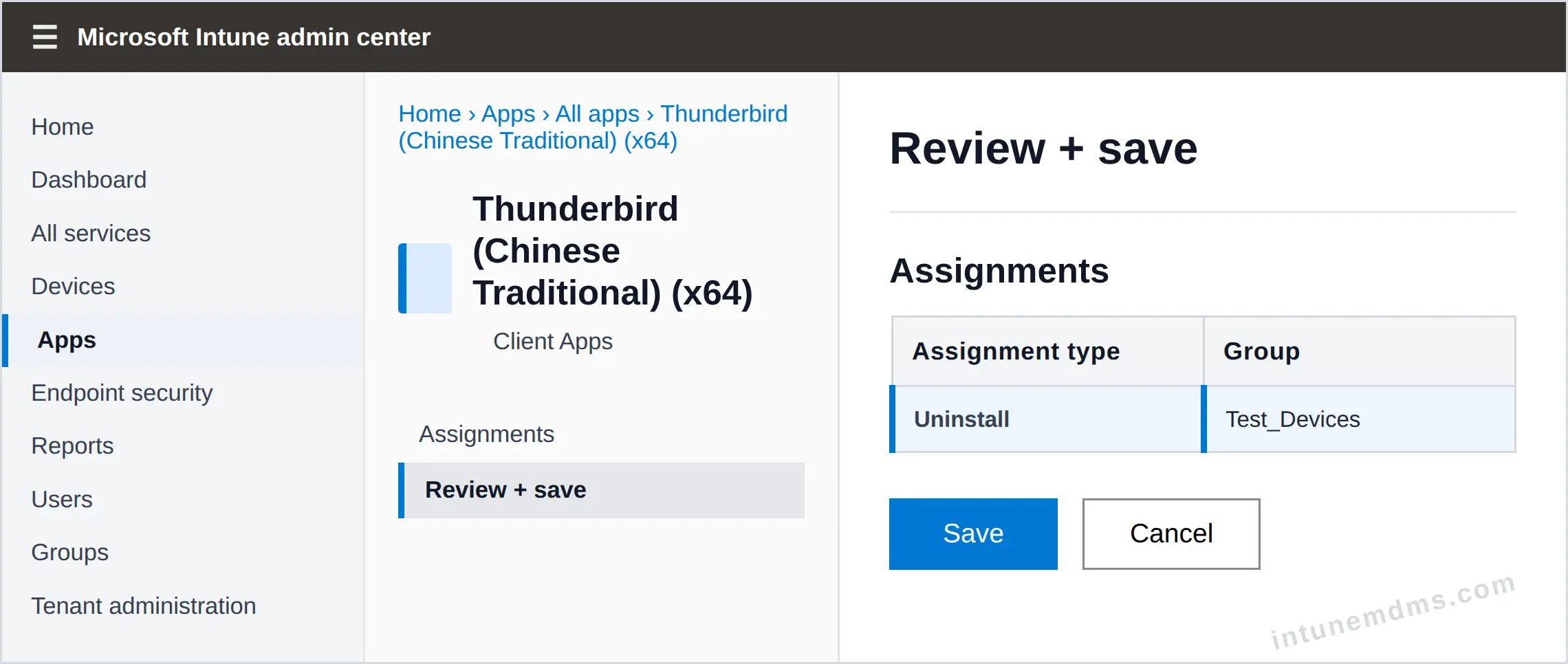 intunemdms-generated-uninstall-review