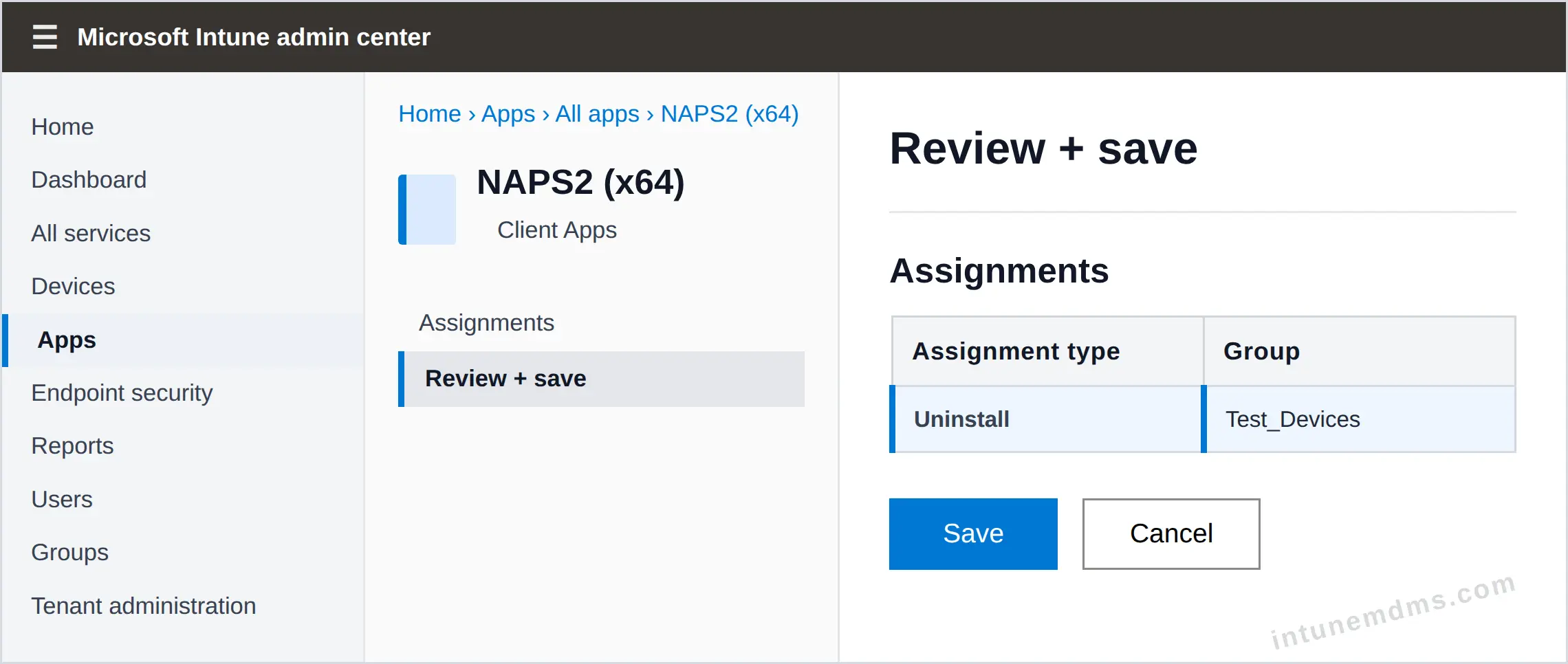 intunemdms-generated-uninstall-review