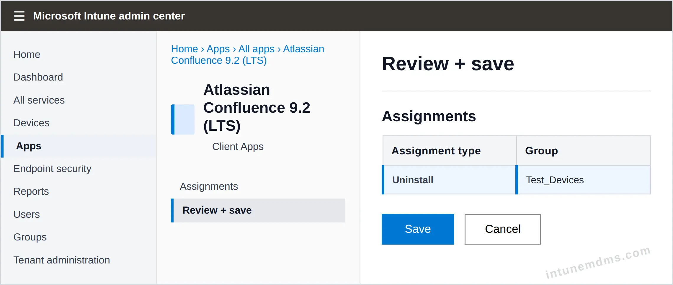 intunemdms-generated-uninstall-review