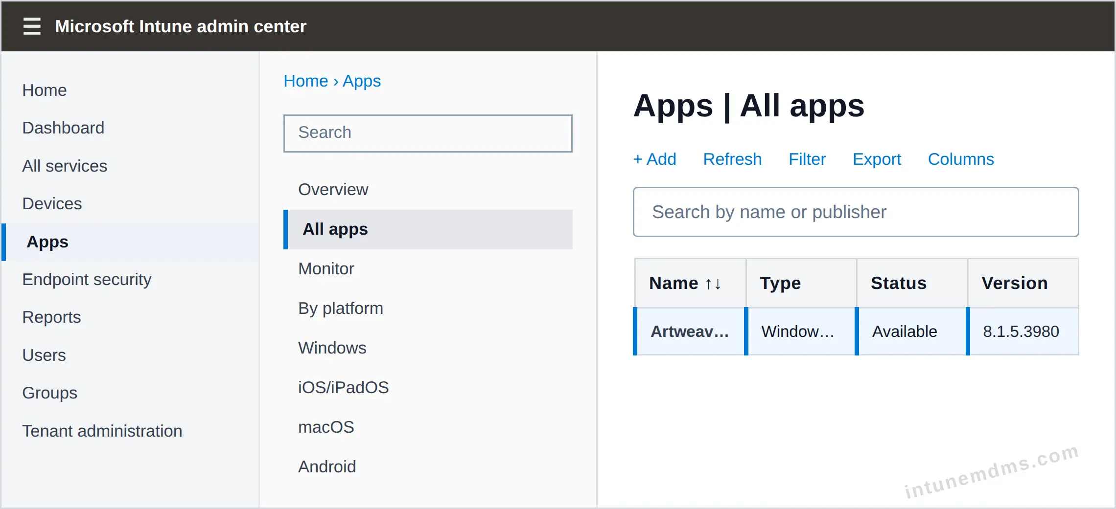 intunemdms-generated-uninstall-select